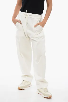 Armani Stretch Cotton Pants with Drawstring