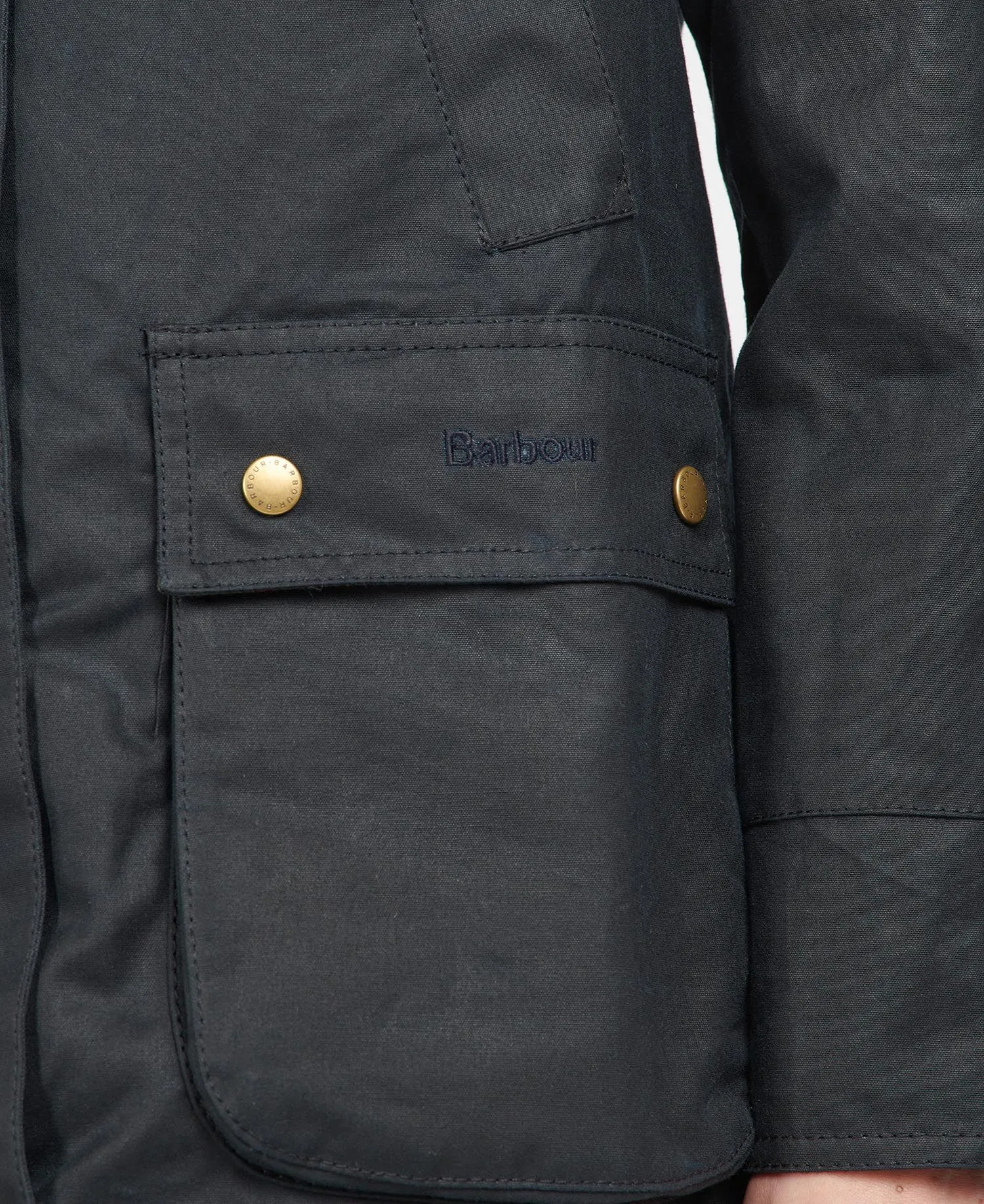 Barbour Acorn Waxed Cotton Jacket - Navy