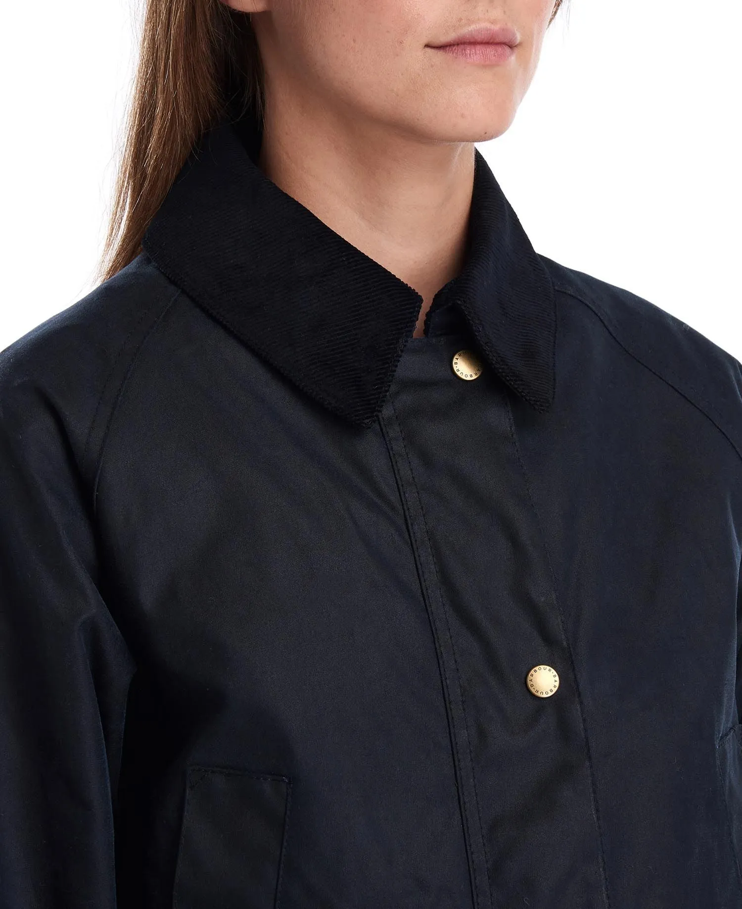 Barbour Acorn Waxed Cotton Jacket - Navy