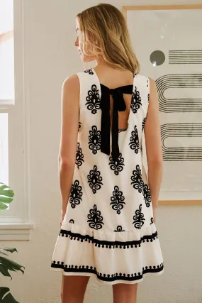 Bowknot Back Mini Dress