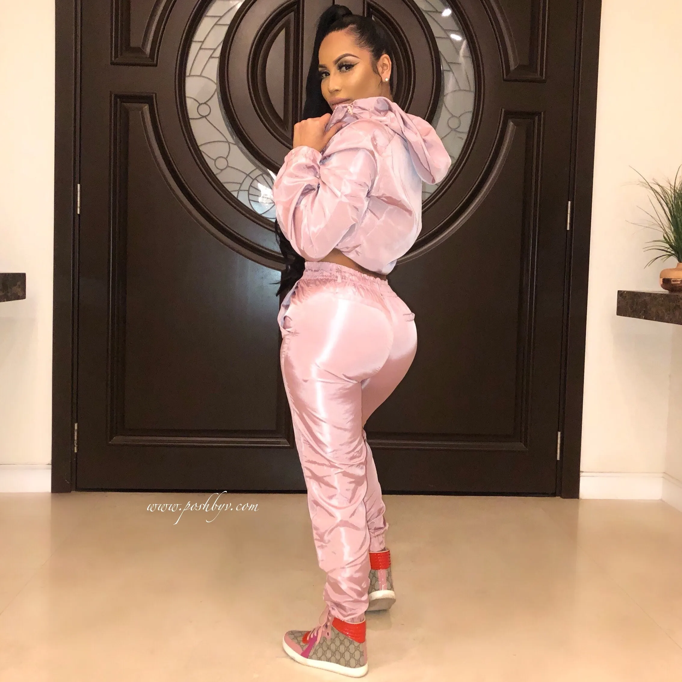 Cassie WB pants set (Mauve)