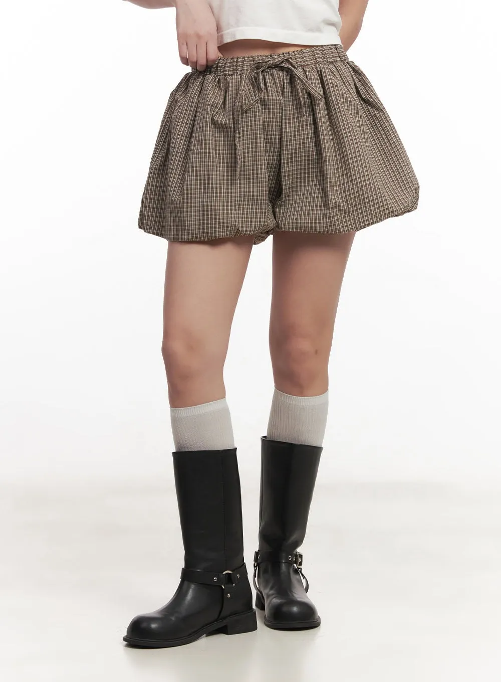 Checkered Pumpkin Shorts CM531