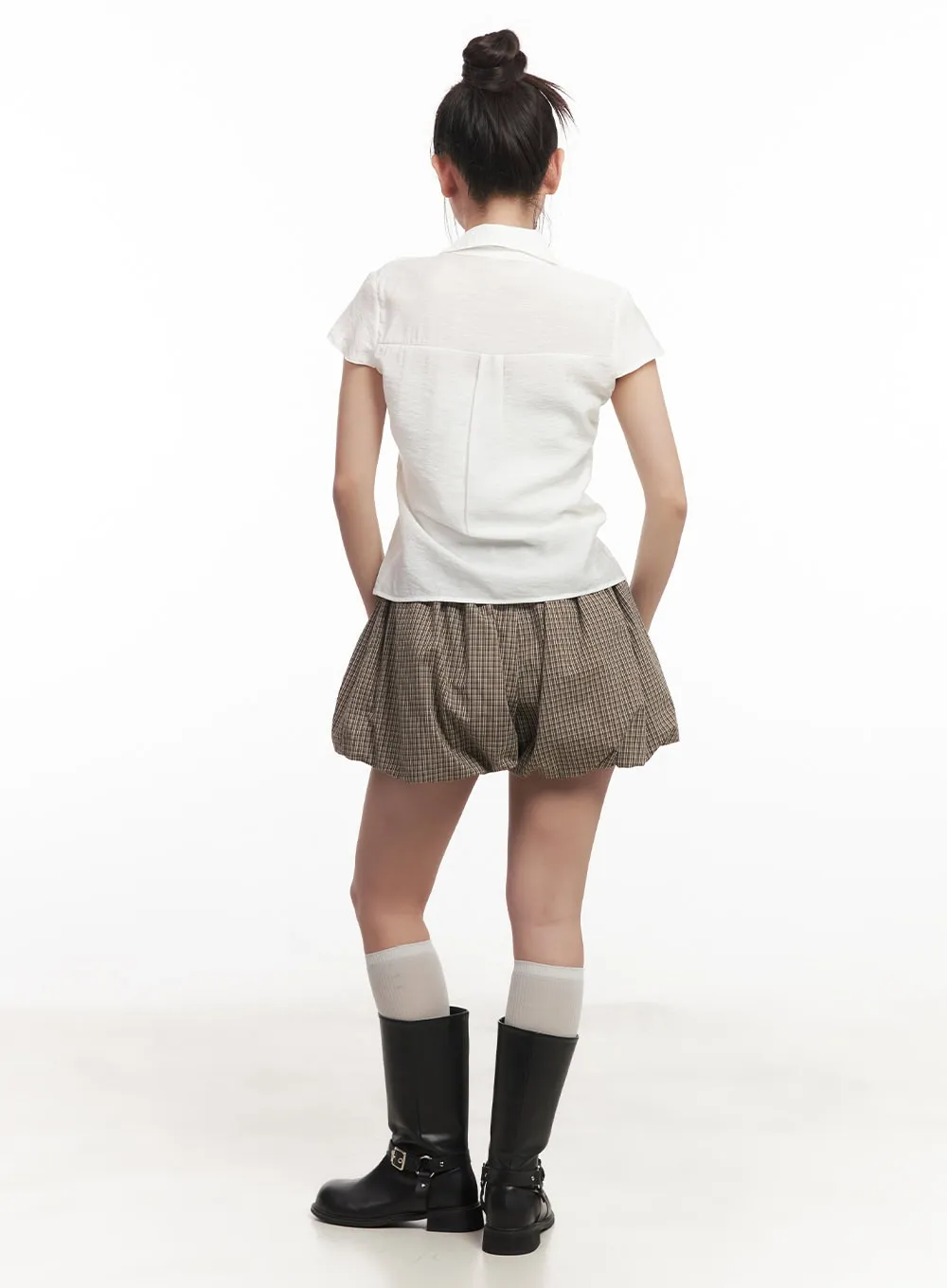Checkered Pumpkin Shorts CM531