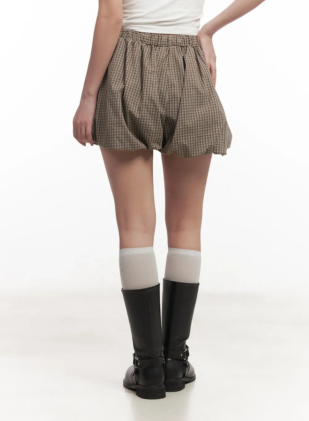 Checkered Pumpkin Shorts CM531