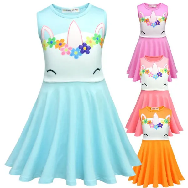 Colorful Flower <br>Unicorn Dress