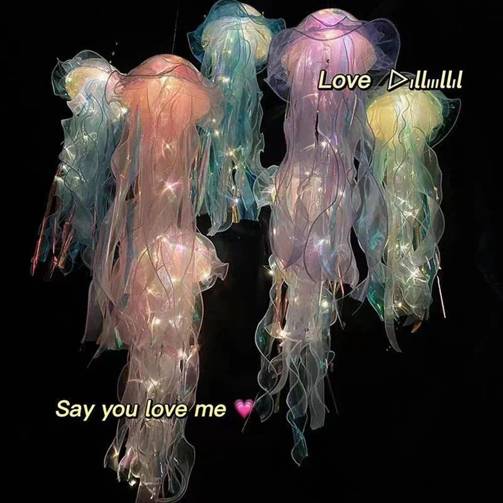 Colorful jellyfish lanterns