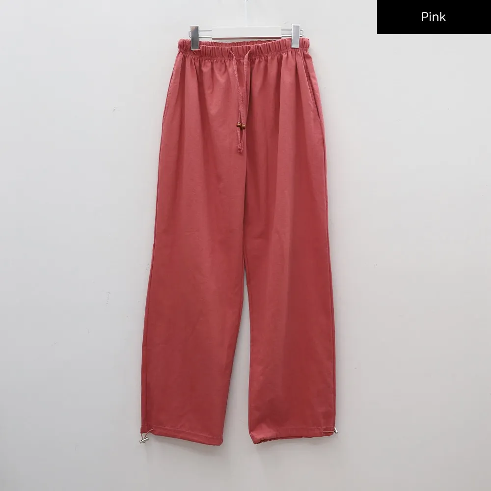 Drawstring Waist Detail Wide Leg Sweats CA27