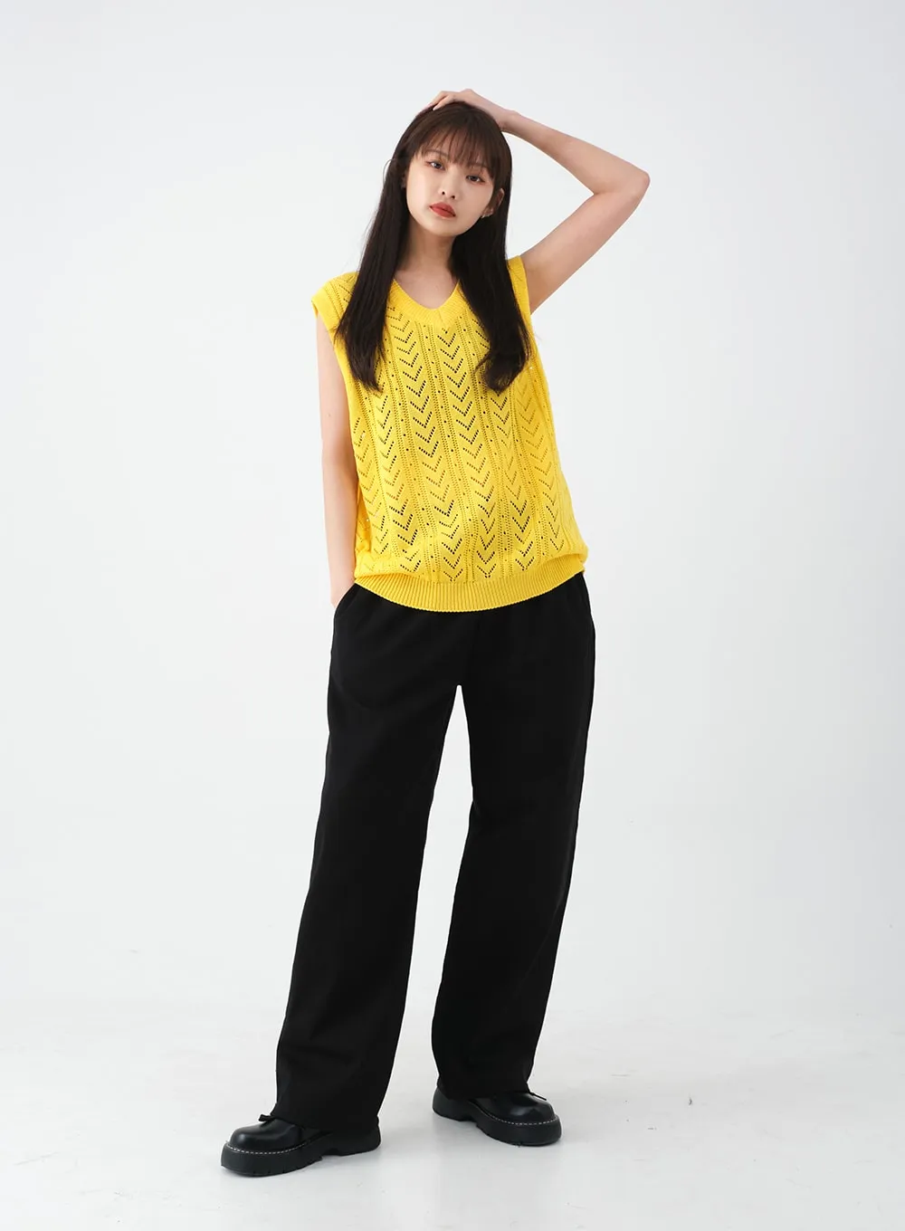Drawstring Waist Detail Wide Leg Sweats CA27