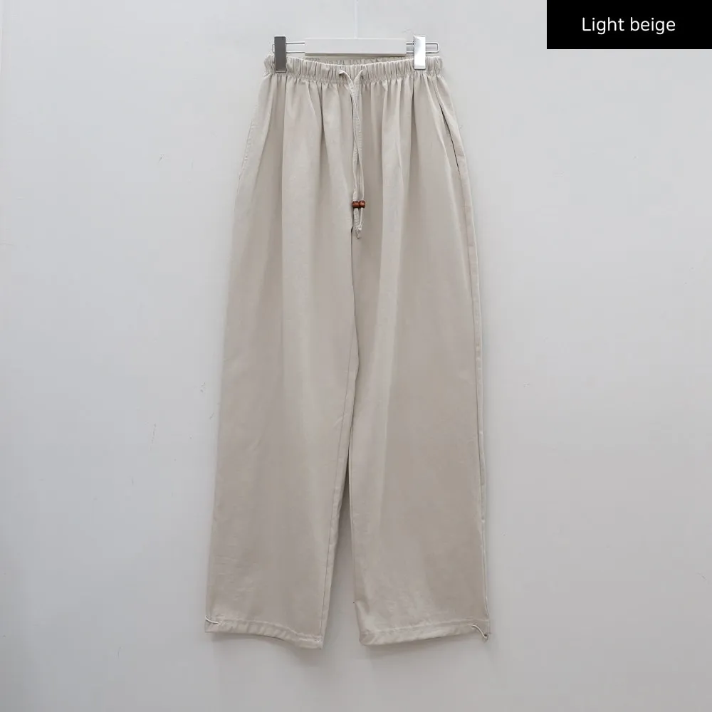 Drawstring Waist Detail Wide Leg Sweats CA27