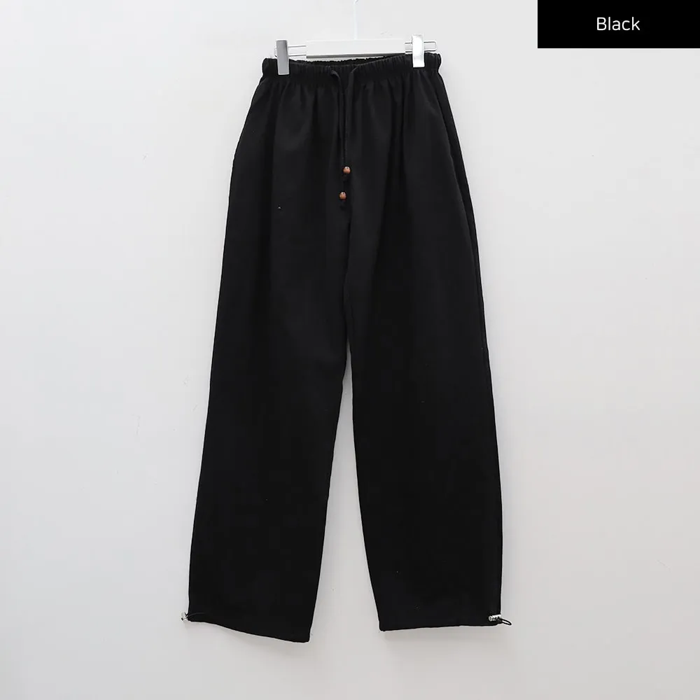 Drawstring Waist Detail Wide Leg Sweats CA27