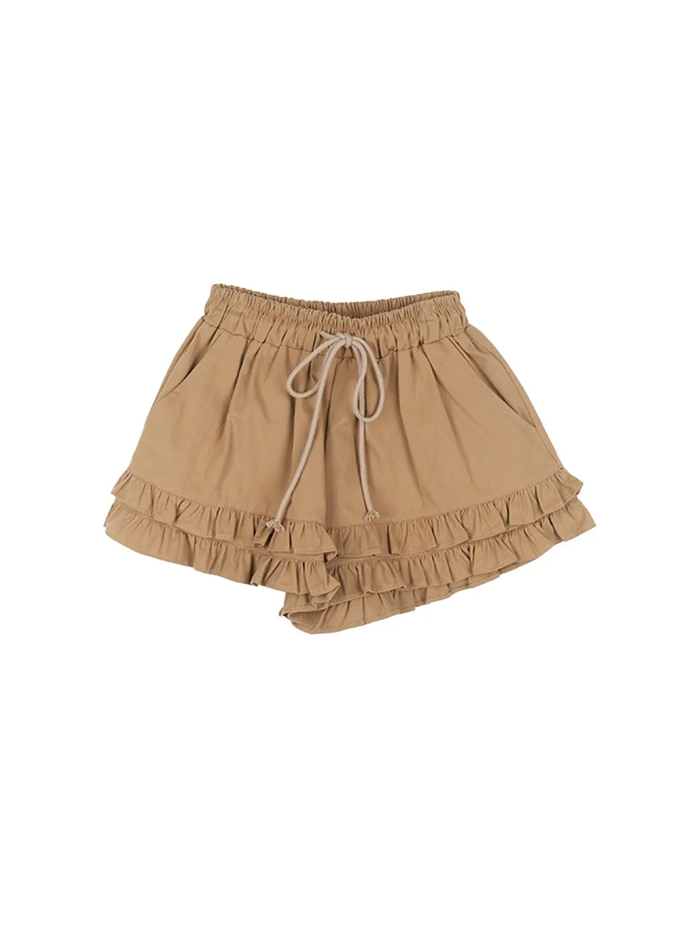 Frill-Trim Cotton Shorts CA510