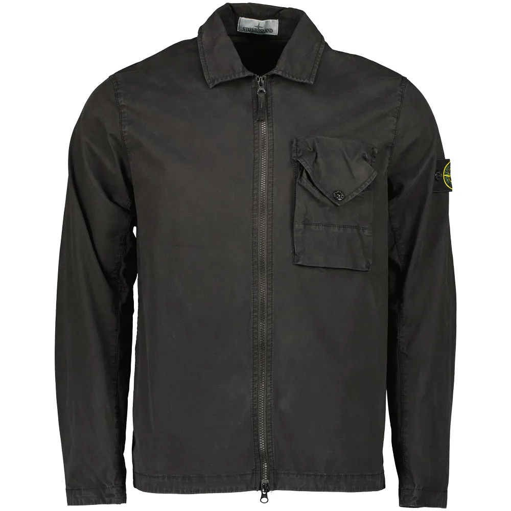 Gabardine Zipped Overshirt