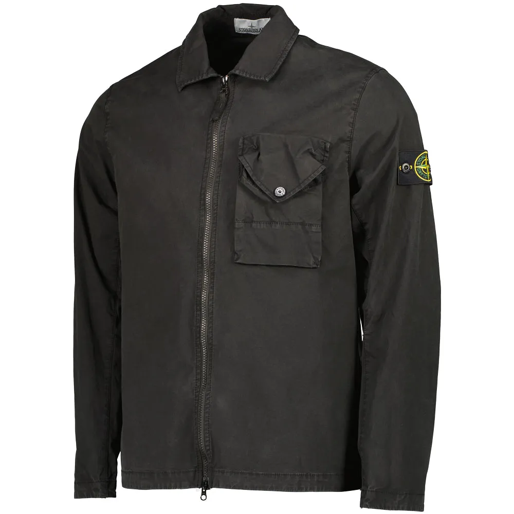 Gabardine Zipped Overshirt
