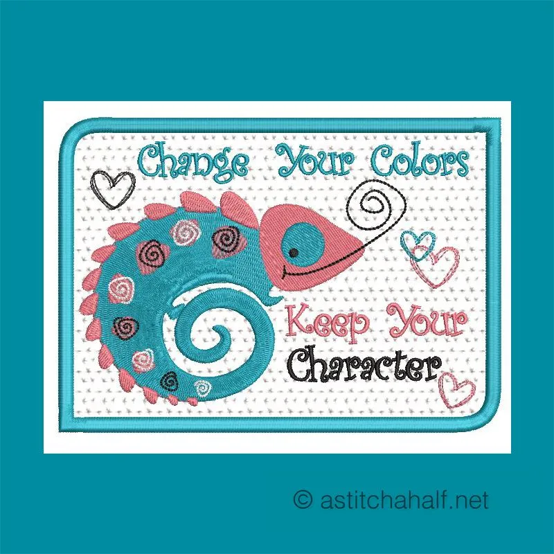 Hue-Go and Friend Chameleon Mug Rug Combo
