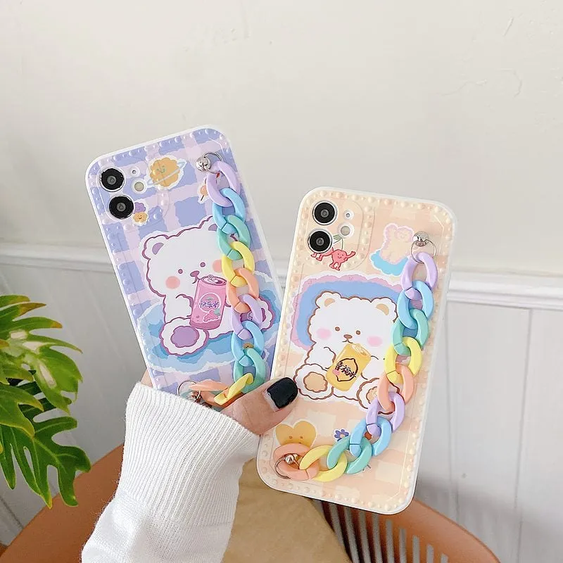 Kawaii Drink Bear iPhone Case