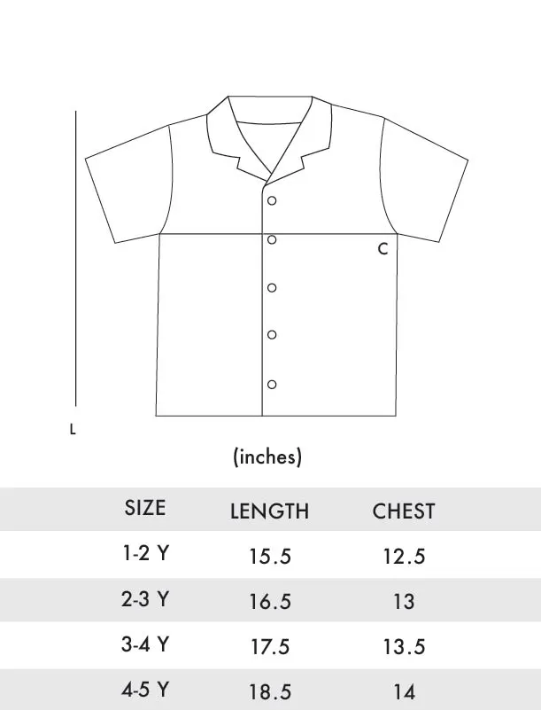 PINS Short Sleeves Hawaiian Boy Shirt