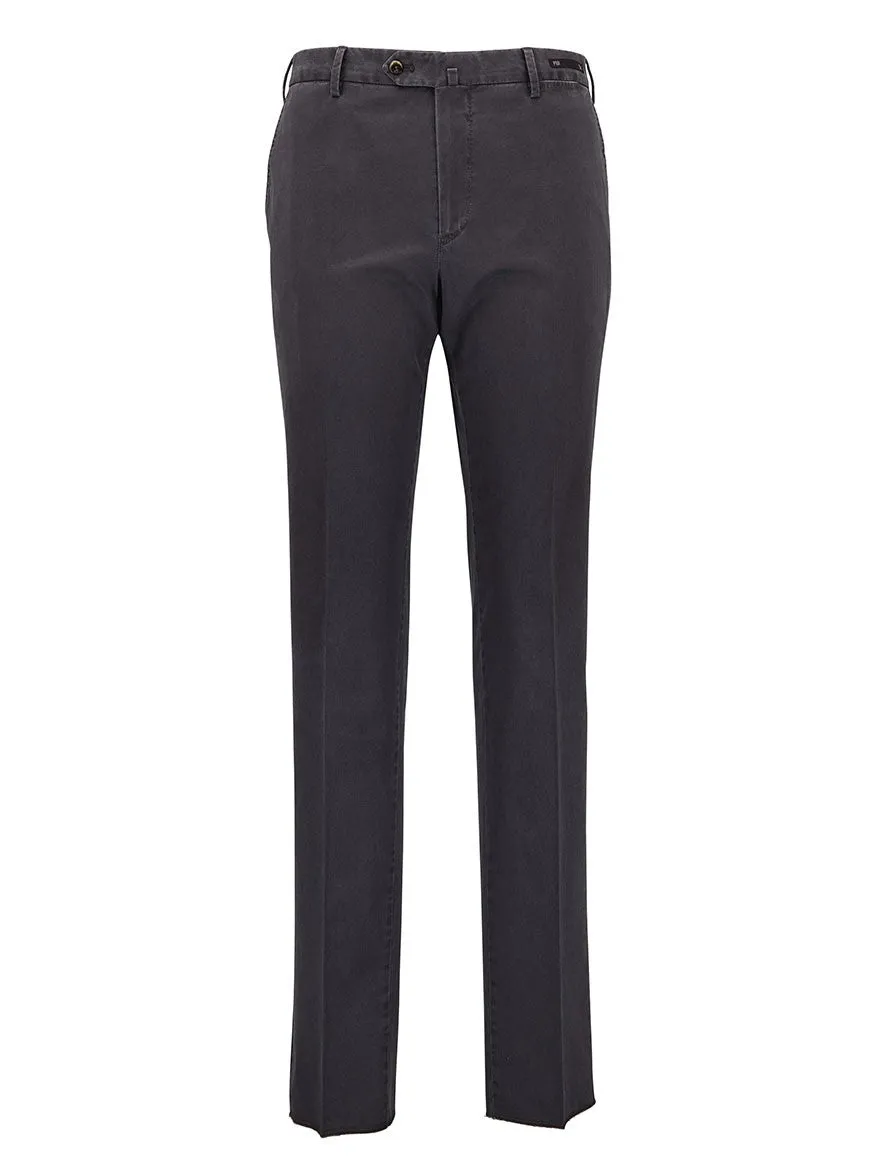 PT01 Délavé Tricotine Stretch Trousers in Grey