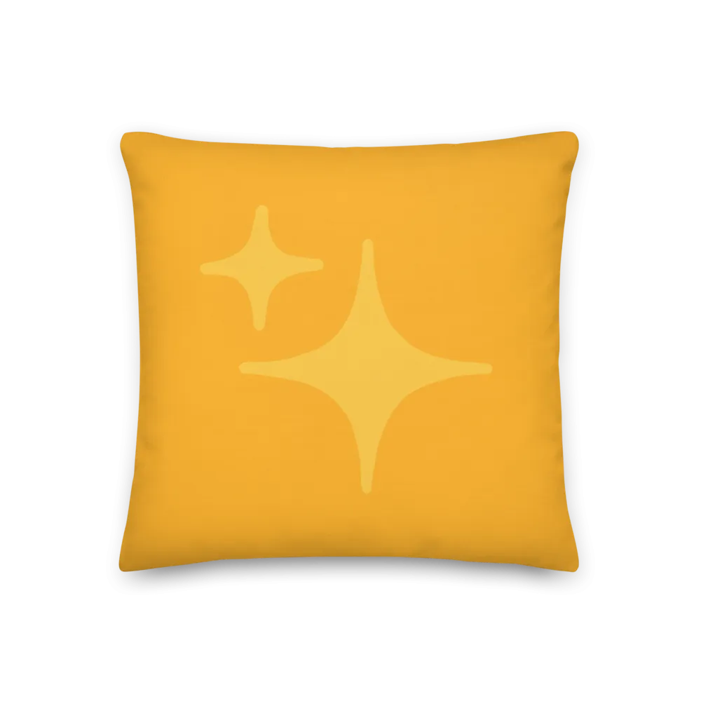 Reversible Yellow Sparkle Pillow