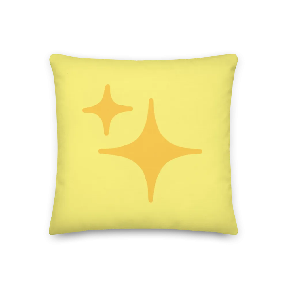 Reversible Yellow Sparkle Pillow