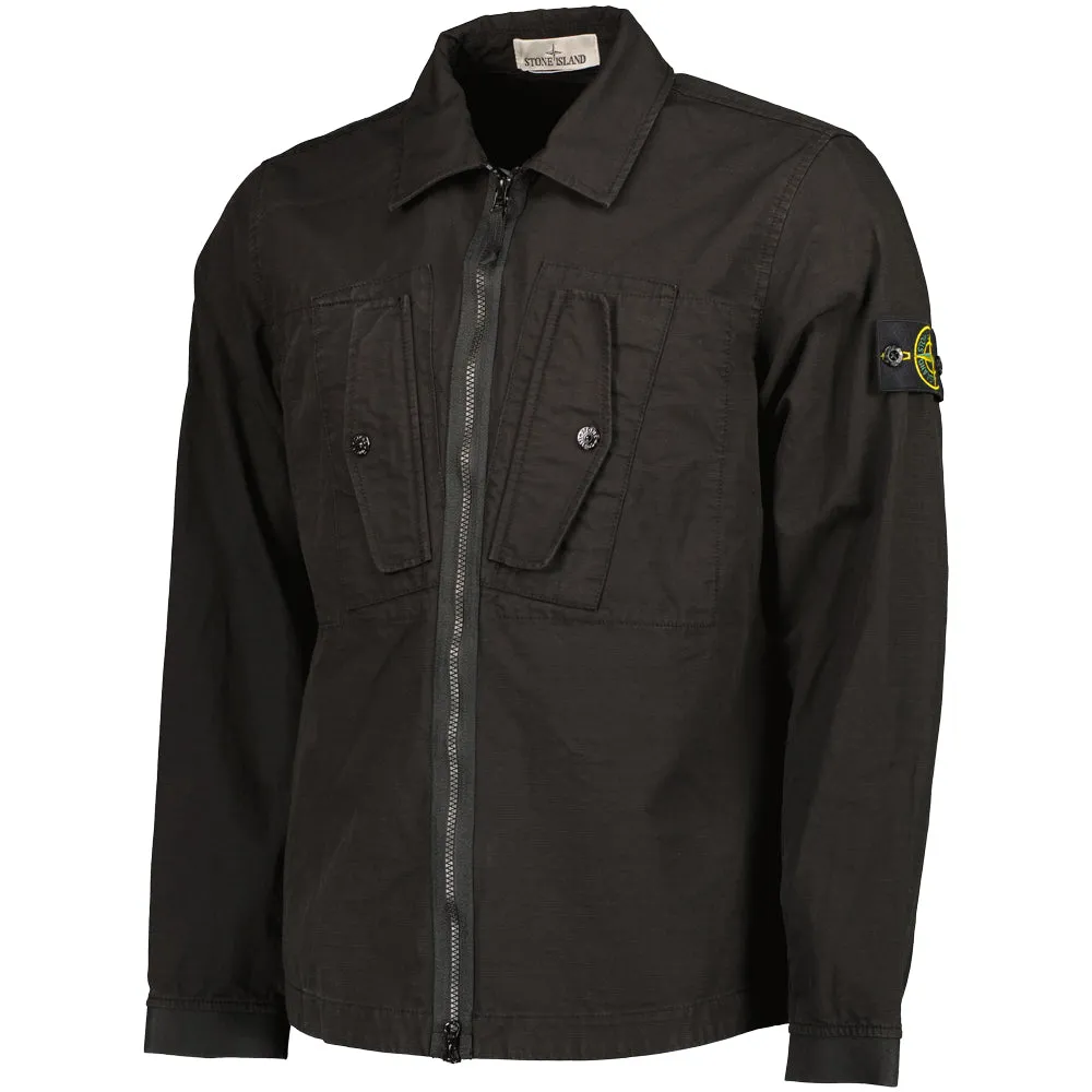 Ripstop Cotton Zipped Overshirt