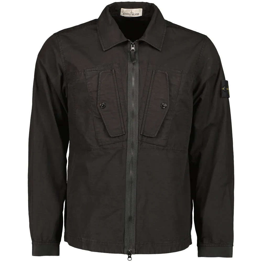 Ripstop Cotton Zipped Overshirt