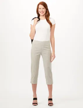 Striped Pull-On Crop Pants