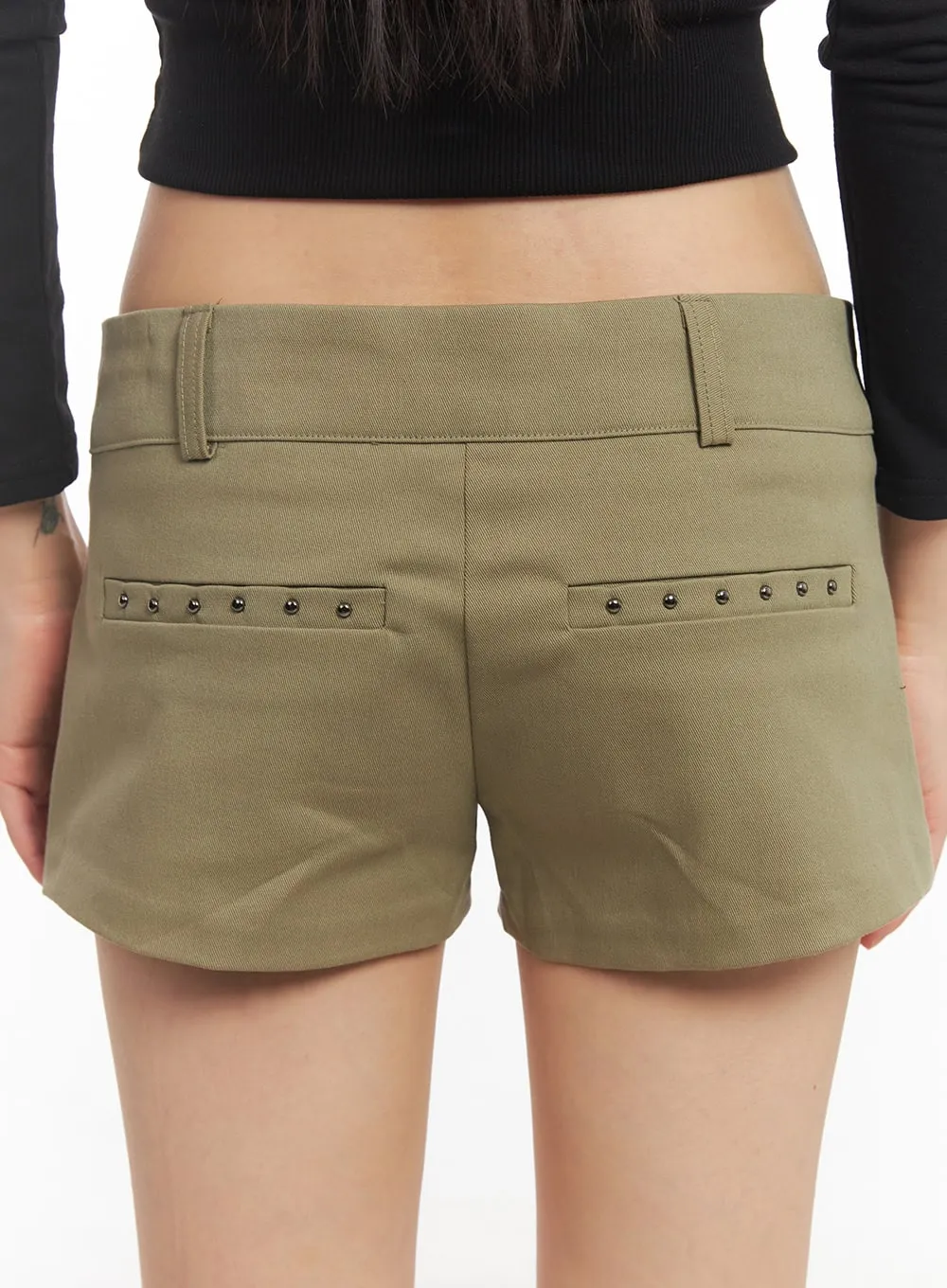 Studded Low Rise Shorts CA523