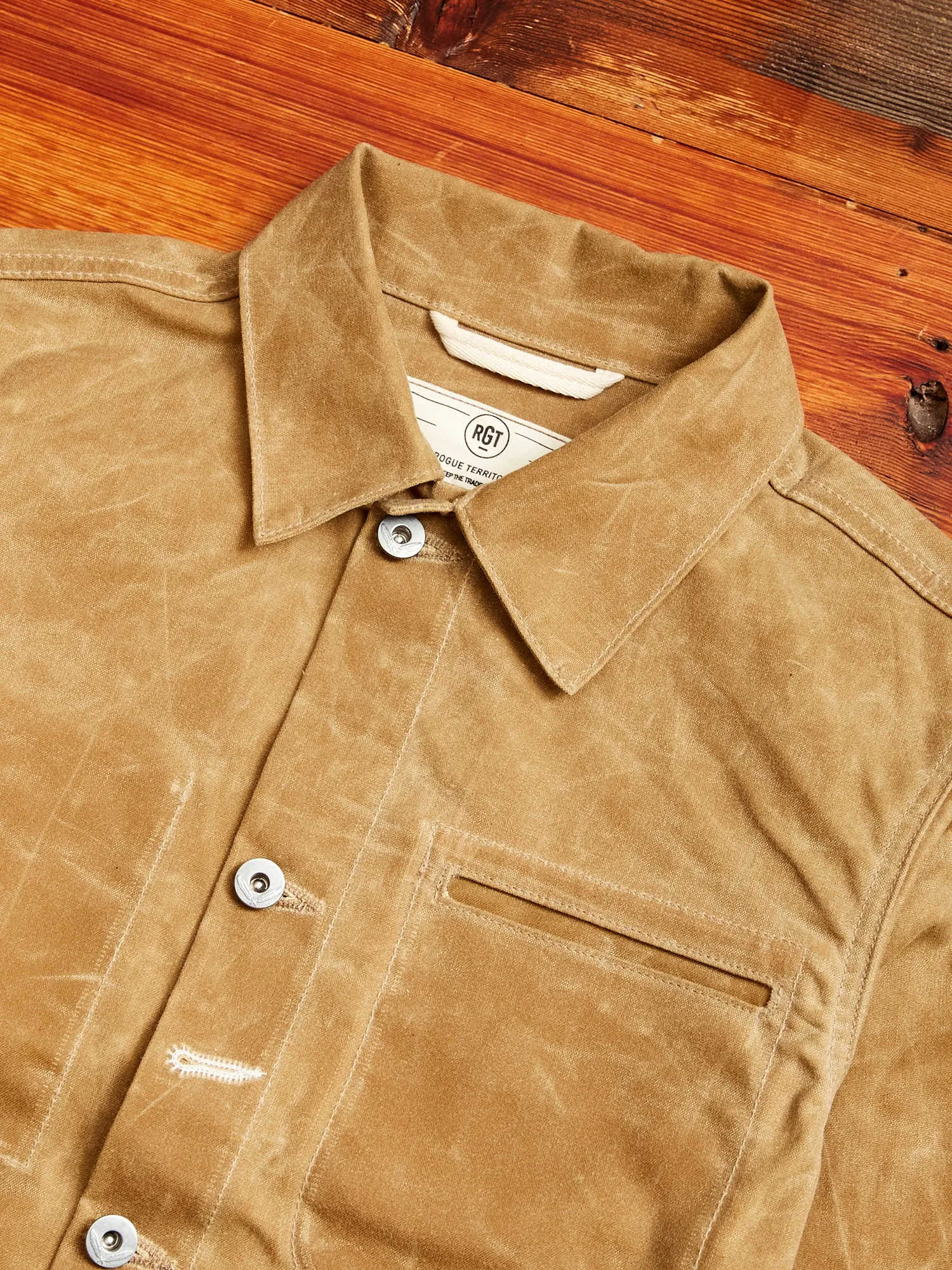 Waxed Canvas Ridgeline Supply Jacket in Tan